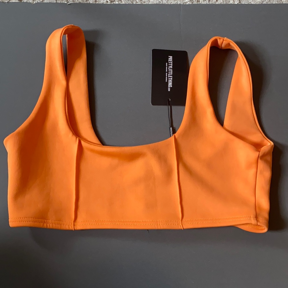 Pretty Little thing tangerine square neck top